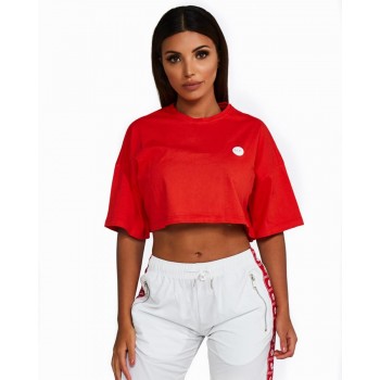 Nicky Kay Cropped Tee RED