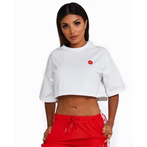 Nicky Kay Cropped Tee WHITE
