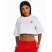 Nicky Kay Cropped Tee WHITE
